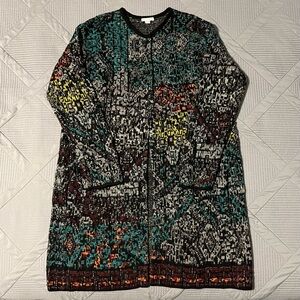 J. Jill Long Abstract Cardigan (M)